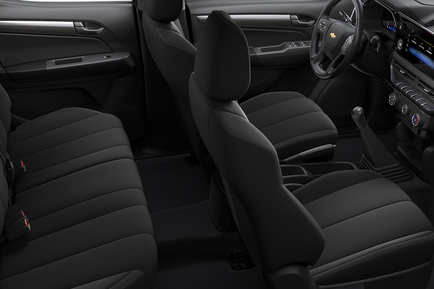 Interior Chevrolet Colorado asientos delanteros y traseros